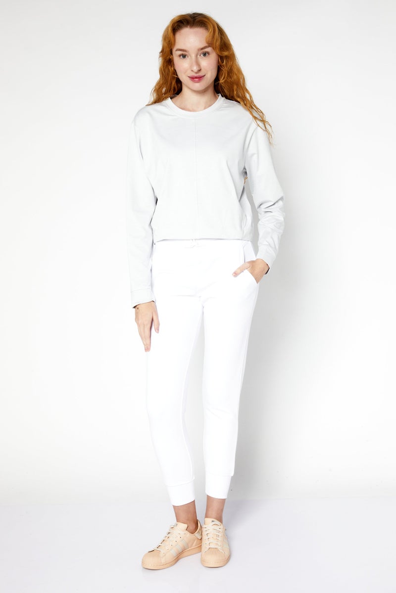 PUMA Women Sportswear Fit Long Sleeve Outdoor Sweatshirts, Nimbus Cloud - Image 2